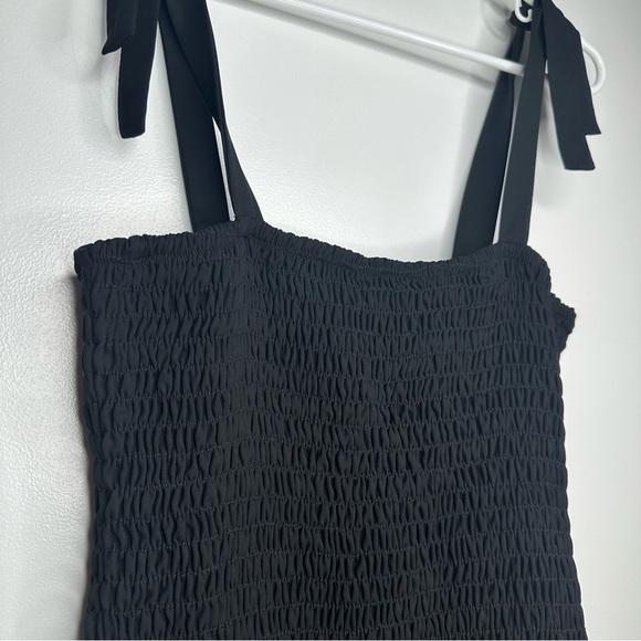NWT Krisa Revolve Smocked Tank Mini Dress Black Size Large - Picture 4 of 8